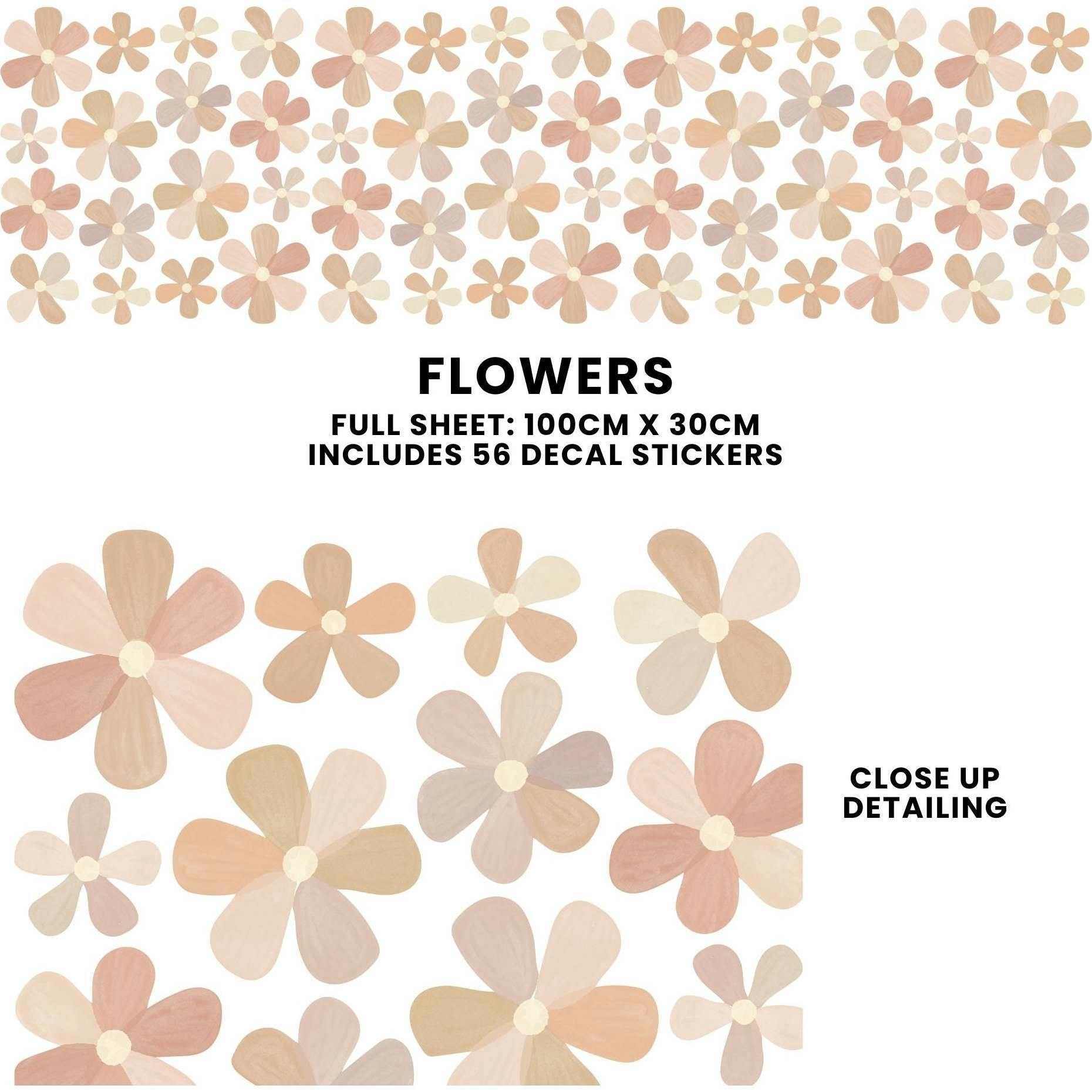 Peel & Stick Fabric Wall Stickers - Flowers