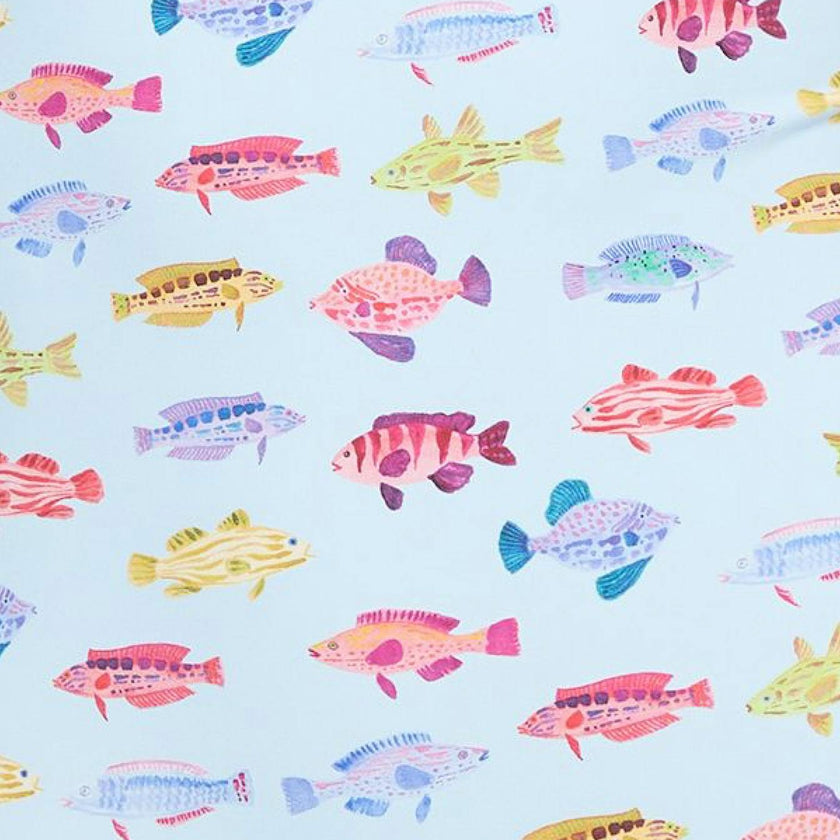 The Tiny Sora Rashguard - Blue Rainbow Fish