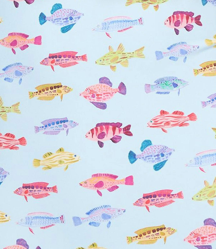The Tiny Julien Swim Trunk - Blue Rainbow Fish