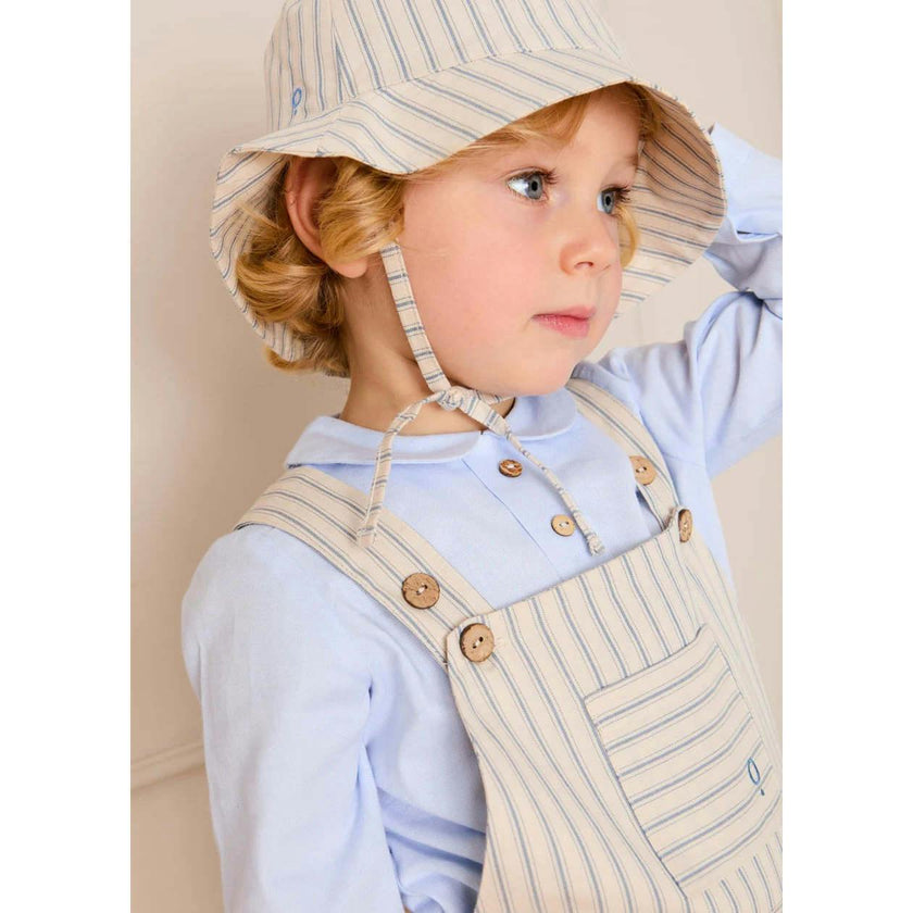 Percy Stripe Sun Hat in Blue (S-L)
