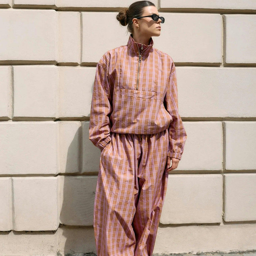 women's balloon trousers - florence blush