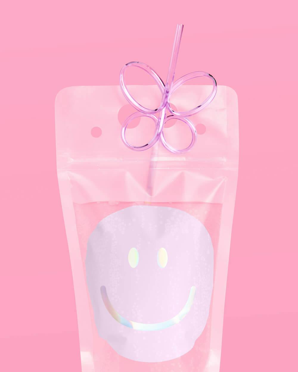 Smiley Sippers - 16 pouches + straws