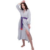 Anais Women's Button Front Shirtdress Marine Stripe, Blue