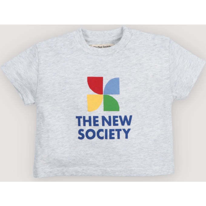 Tns Logo Baby T-Shirt  Light Grey Melange