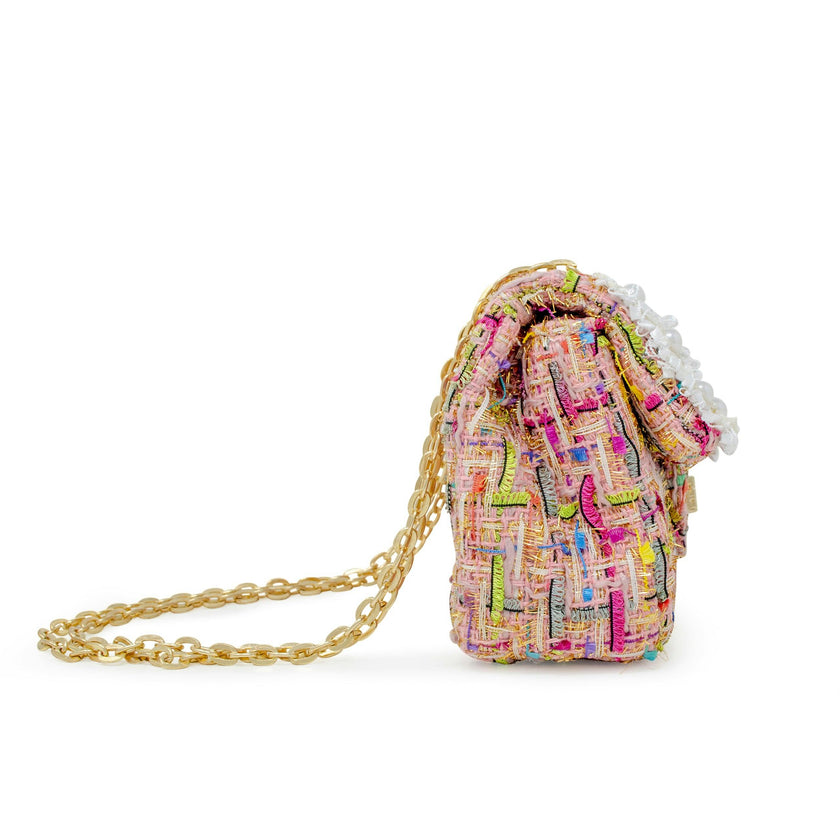 Classic Tweed Pearl Handbag