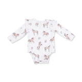 I Love Horses - Ruffle Sleeve Bodysuit with Snap Shoulder