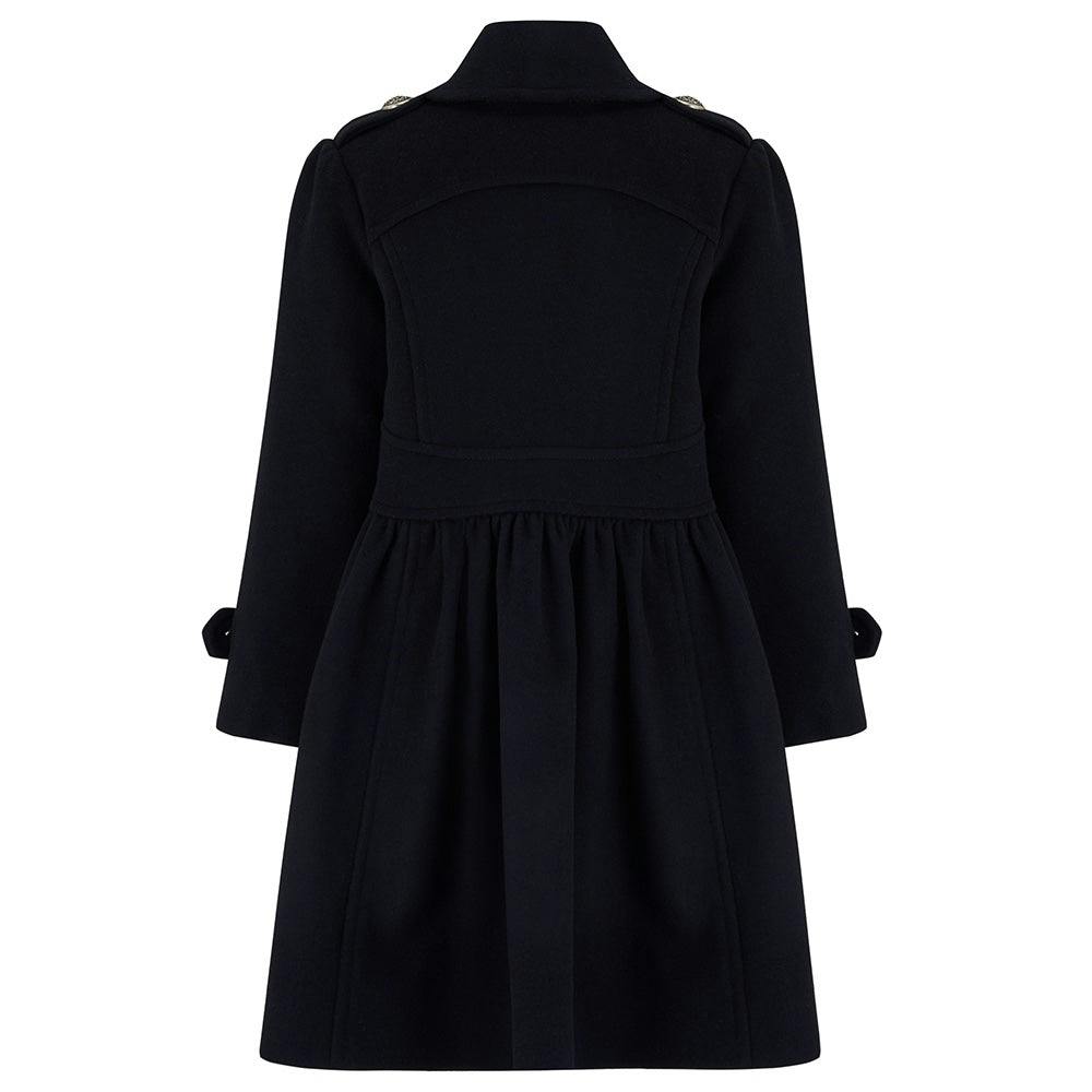 Westminster Cashmere Girls Dress Coat - Ink Blue