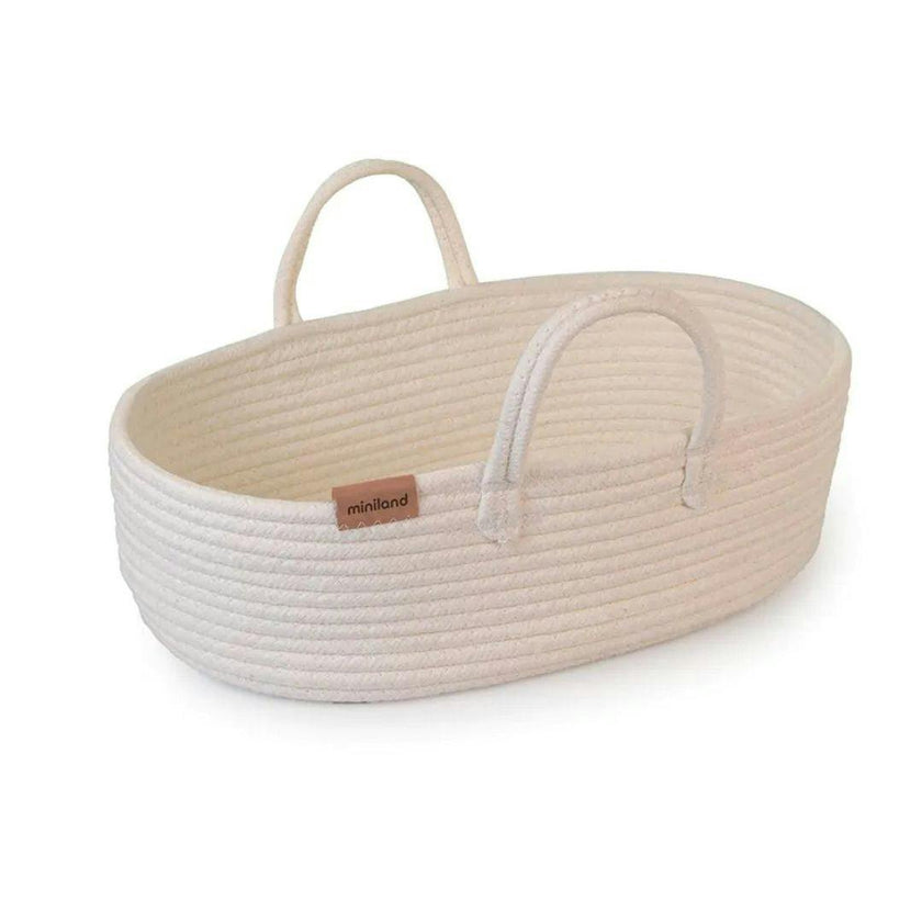 Cotton Doll Sized Moses Basket for Dolls up to 15"