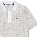 Ivory Micro-Check Polo Shirt