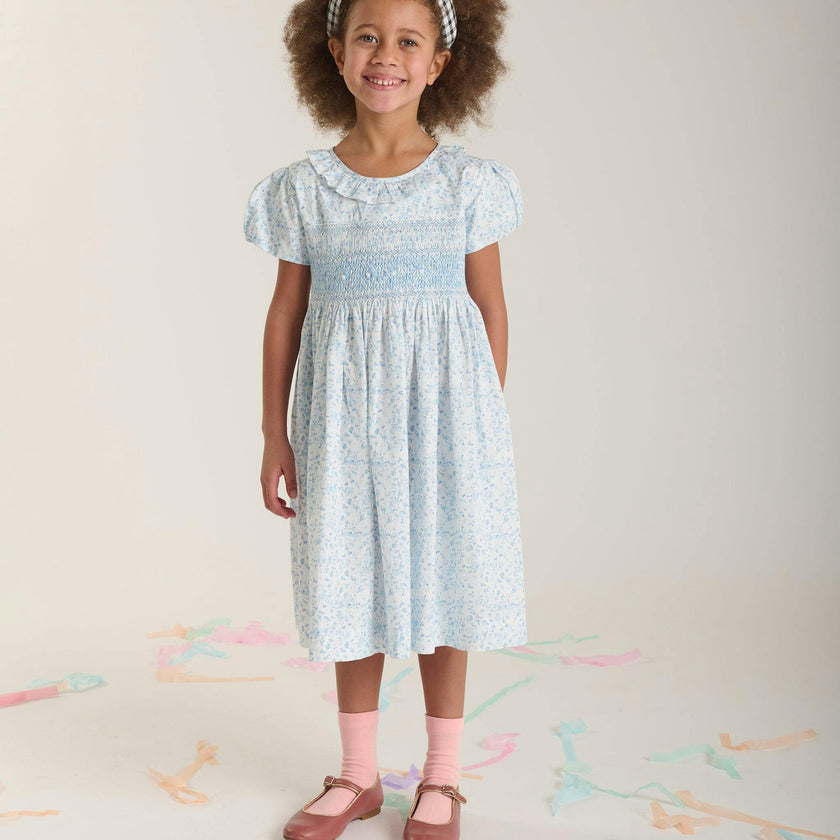 Hand-Smocked Girls Dress - Charlotte