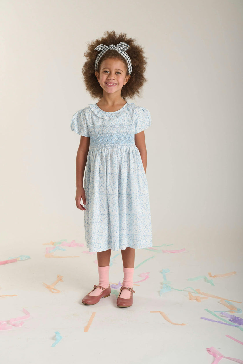 Hand-Smocked Girls Dress - Charlotte