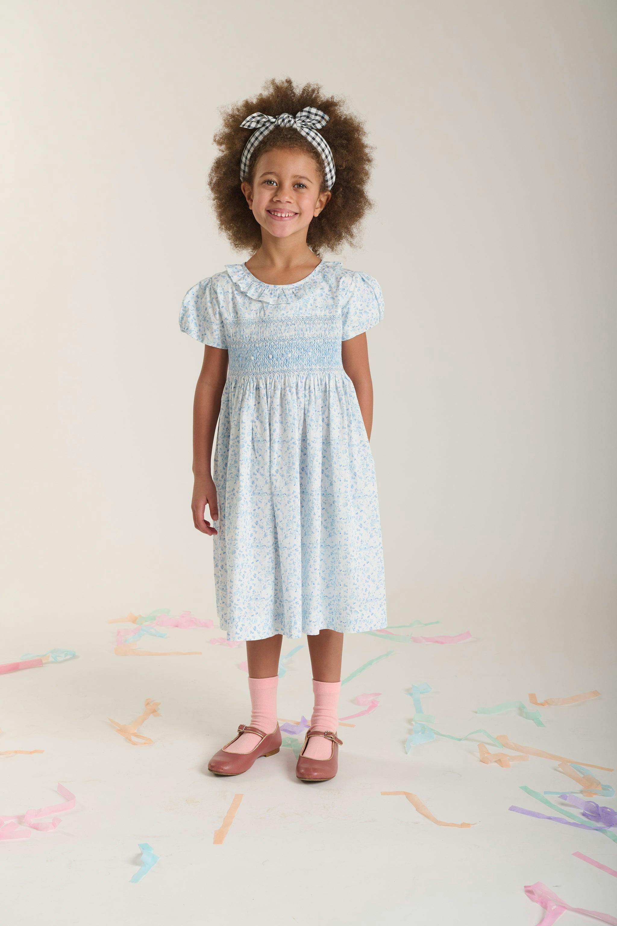 Hand-Smocked Girls Dress - Charlotte