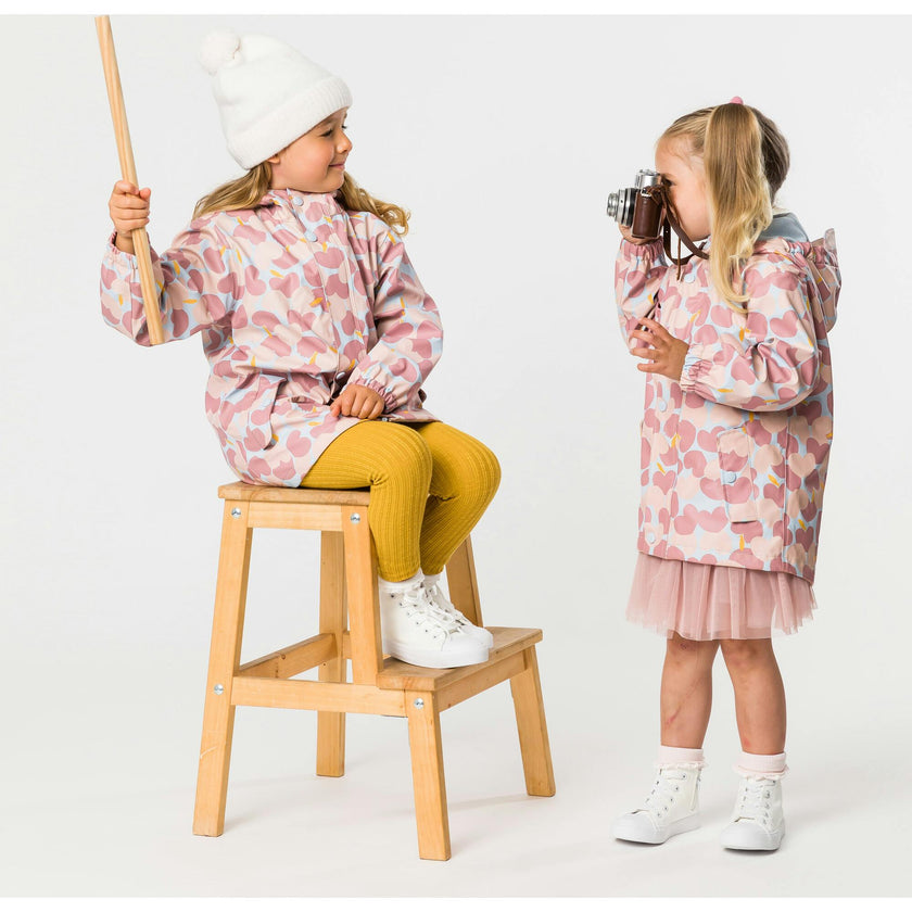 Recycled Waterproof Raincoat, Pink