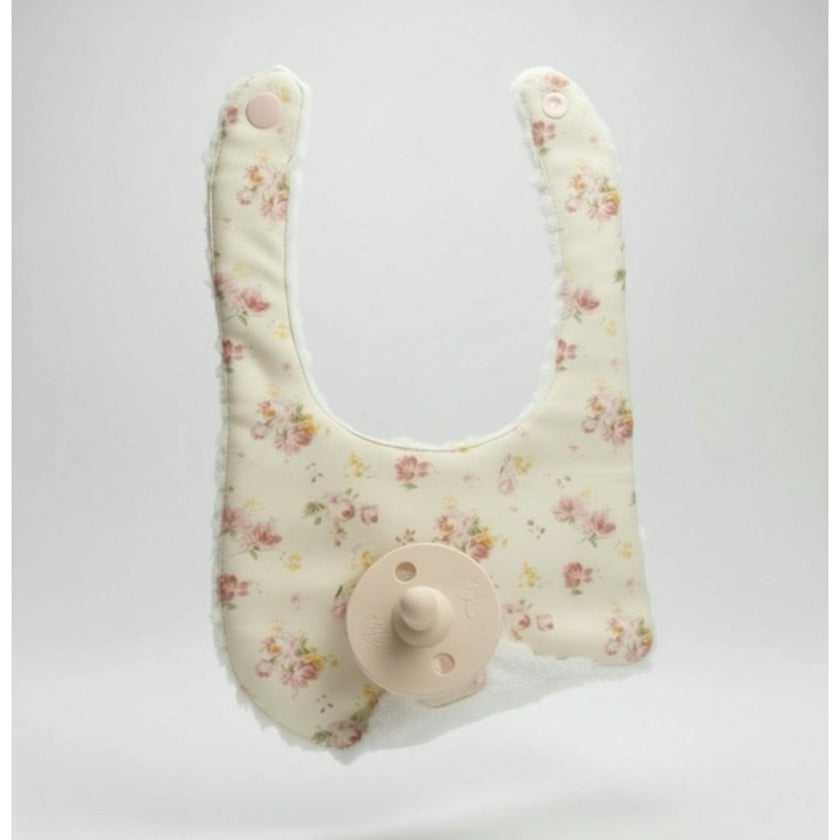 Soothe and Snap Pacifier Bib-Antique Rose