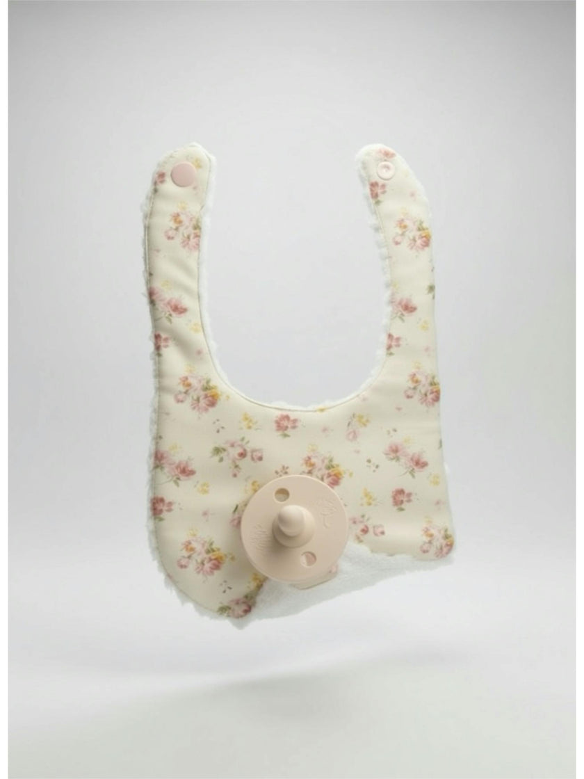 Soothe and Snap Pacifier Bib-Antique Rose