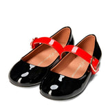 Mindy Glossy Leather Round Toe Mary Jane Shoes