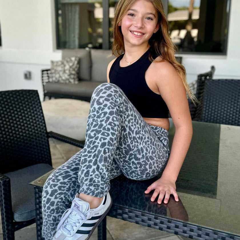 Girls Cheetah Joggers