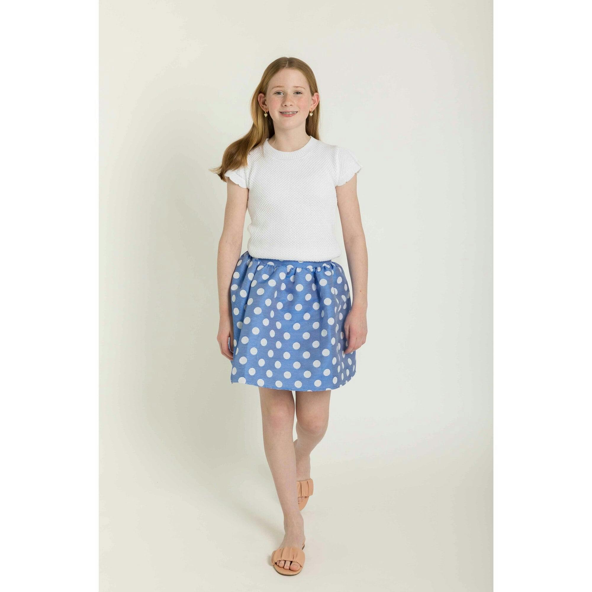 Ottoman Stripe Dot Skirt
