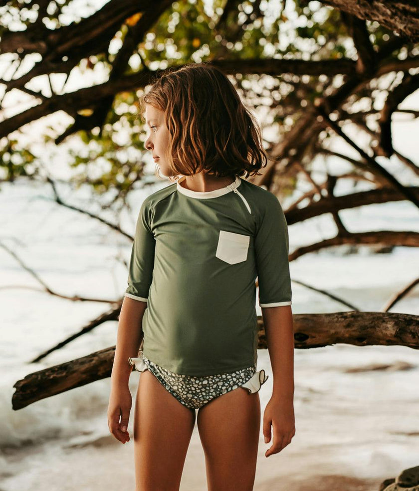 Jamie Rashguard Sage Green and Ivory