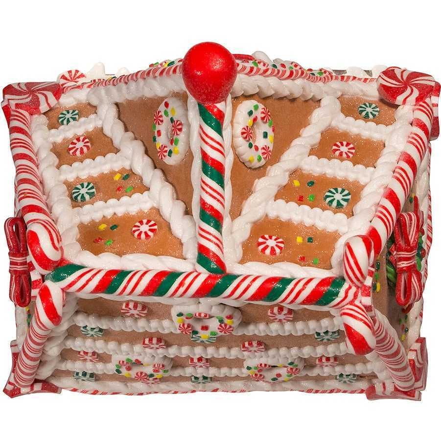 13-Inch Battery-Operated Gingerbread House with LED Light and Timer