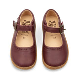 Holly Mary Jane Kids Barefoot Shoe - Berry Leather