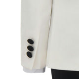 Cream-Black Trim Shawl Lapel 5 Pcs Tuxedo Set