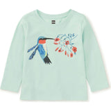 Graphic Print Crew Neck Long Sleeve T-Shirt, Green