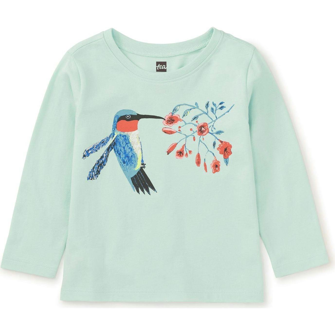 Graphic Print Crew Neck Long Sleeve T-Shirt, Green