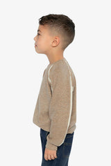 Brushed Jersey Top With Raglan Sleeves Taupe