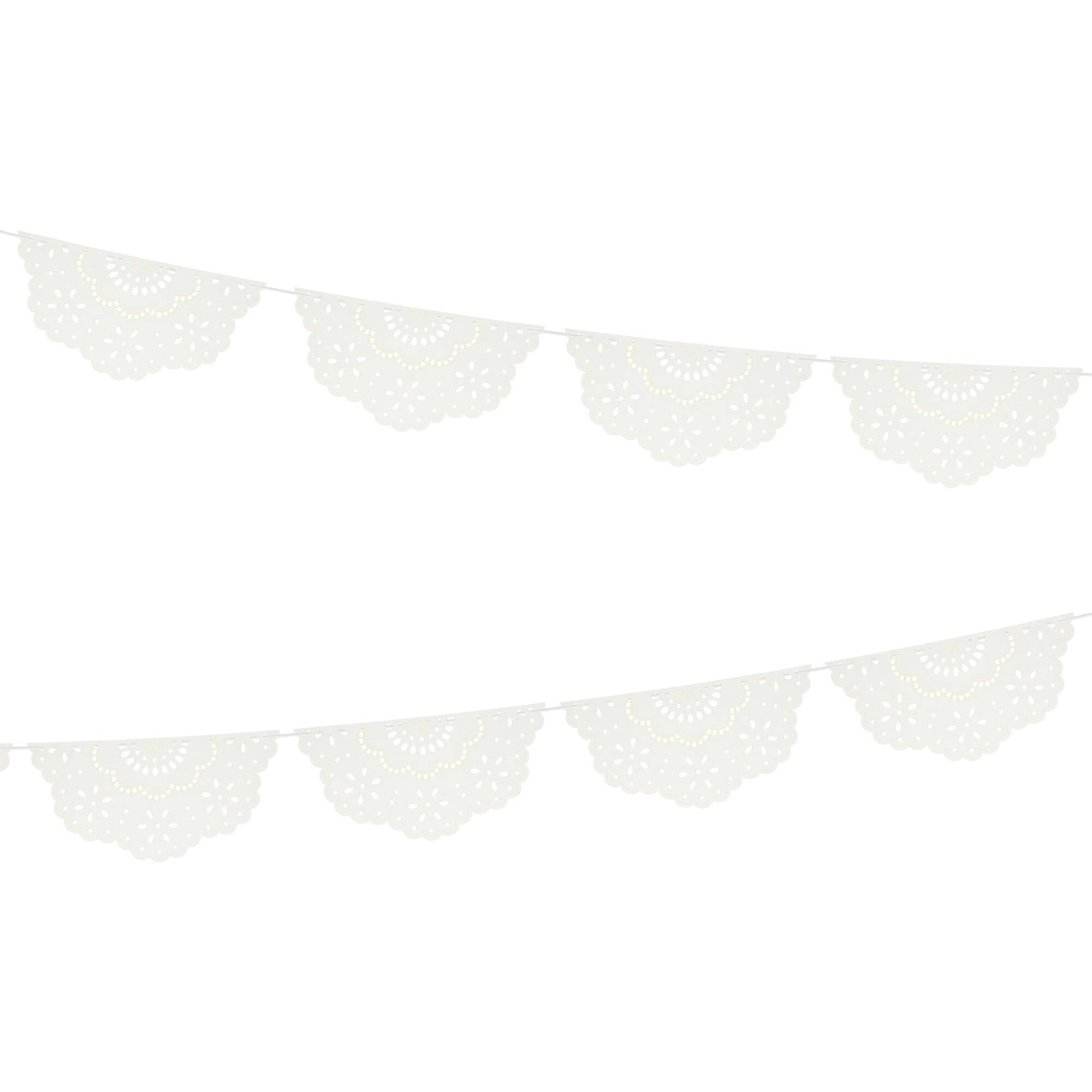 Broderie Anglaise Lace White Pennant Garland