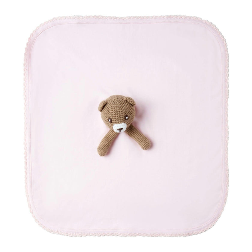 Pima Pink Bear Comforter