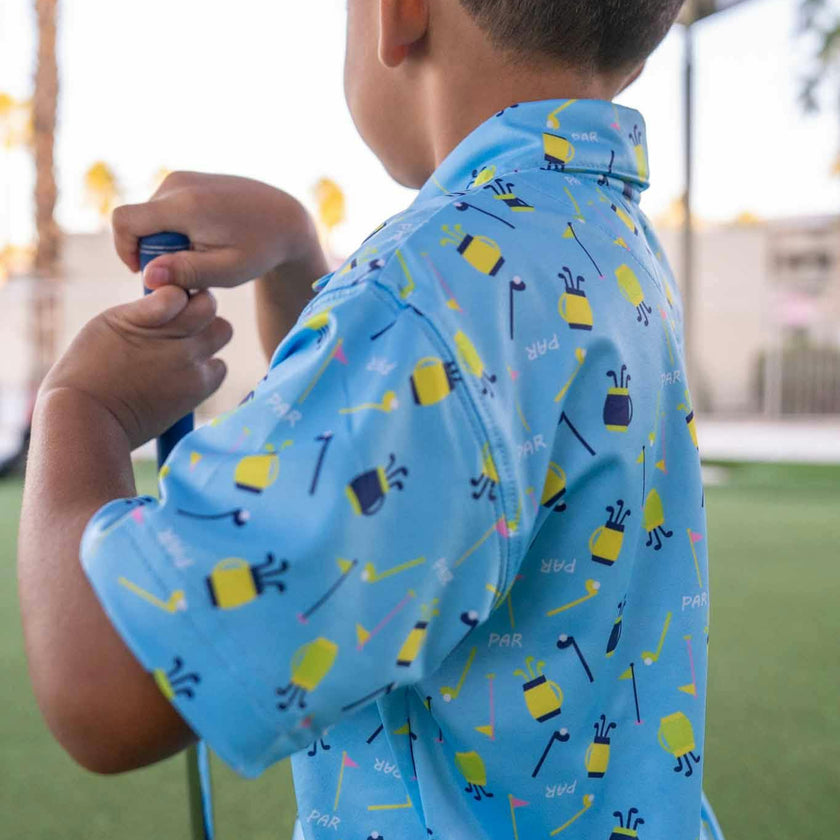Golf Print Performance Knit Polo