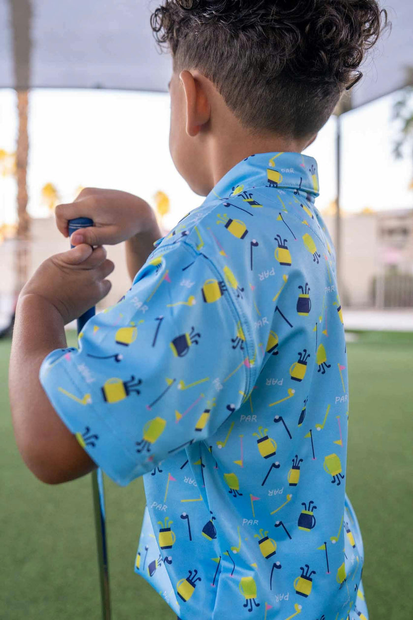 Golf Print Performance Knit Polo