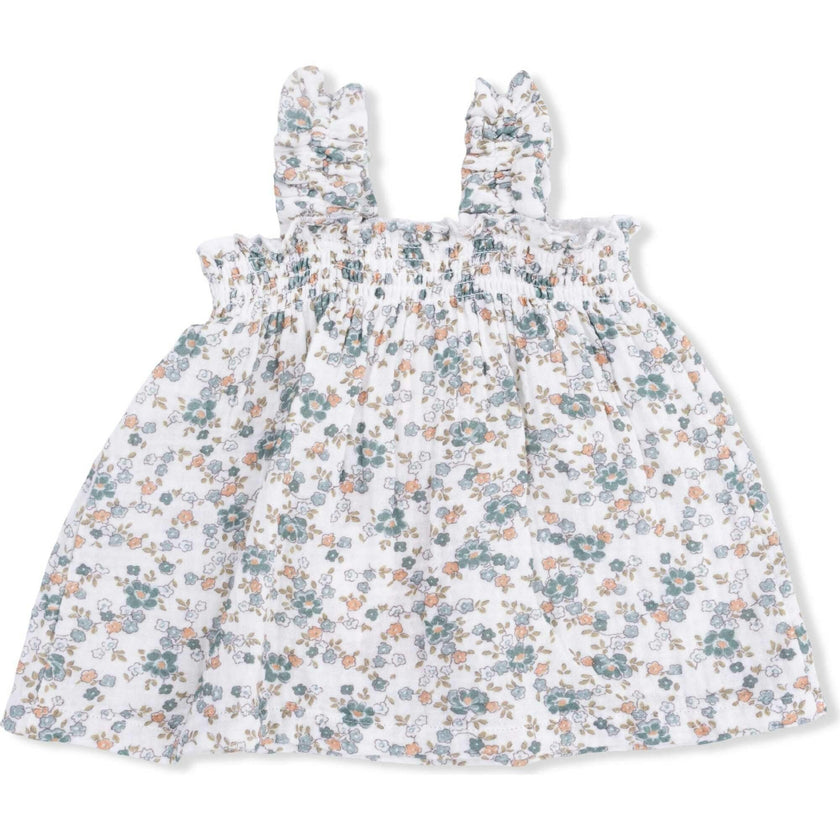 Camille Floral - Ruffly Strap Top and Bloomer