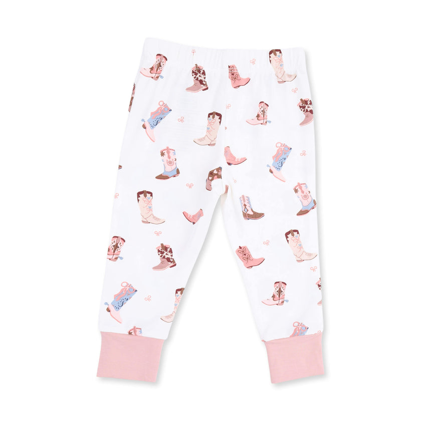 Buckarette Boots - Short Sleeve Loungewear Set