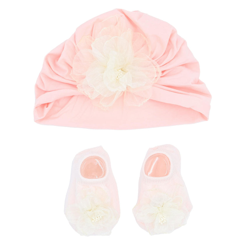 Pink and Ivory Flower Gift Set