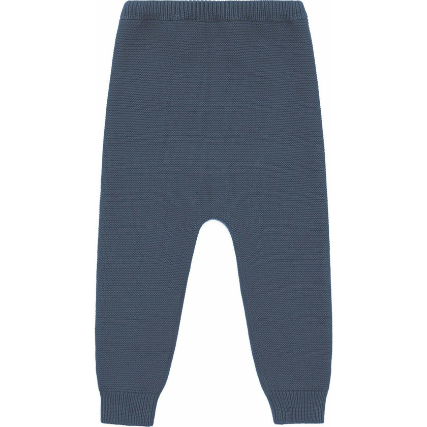 Organic Knit Trousers, Blue