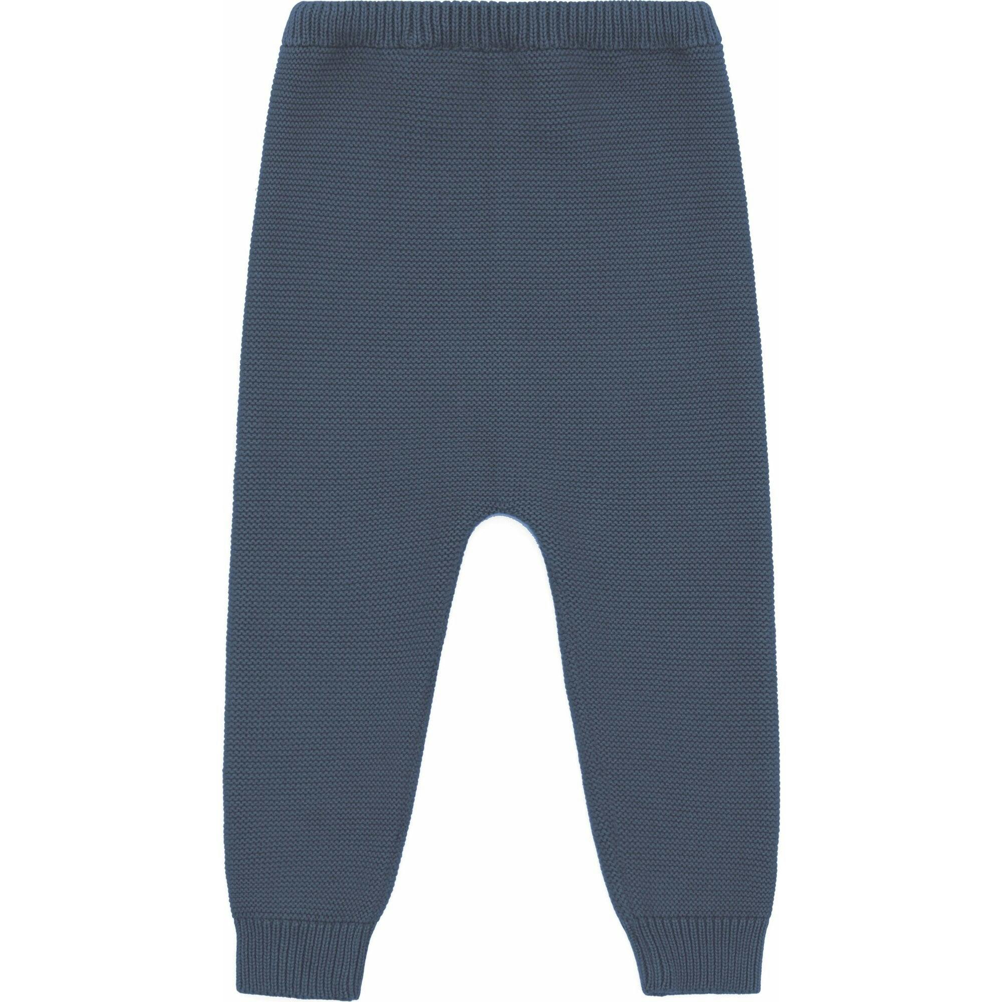 Organic Knit Trousers, Blue