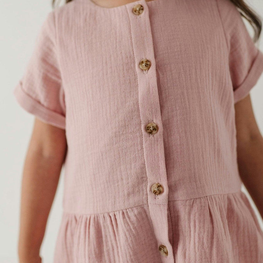Gauze Button Dress