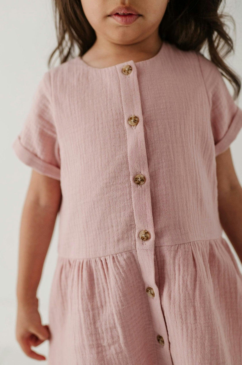 Gauze Button Dress