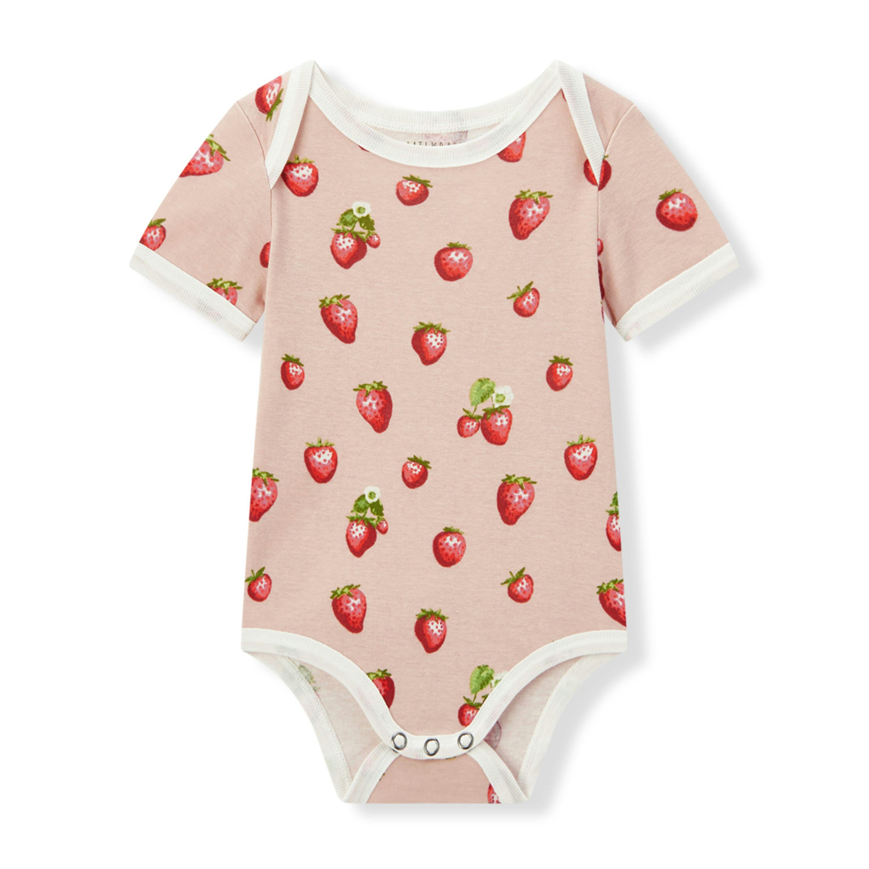 Strawberry Organic Cotton Short Sleeve One Piece