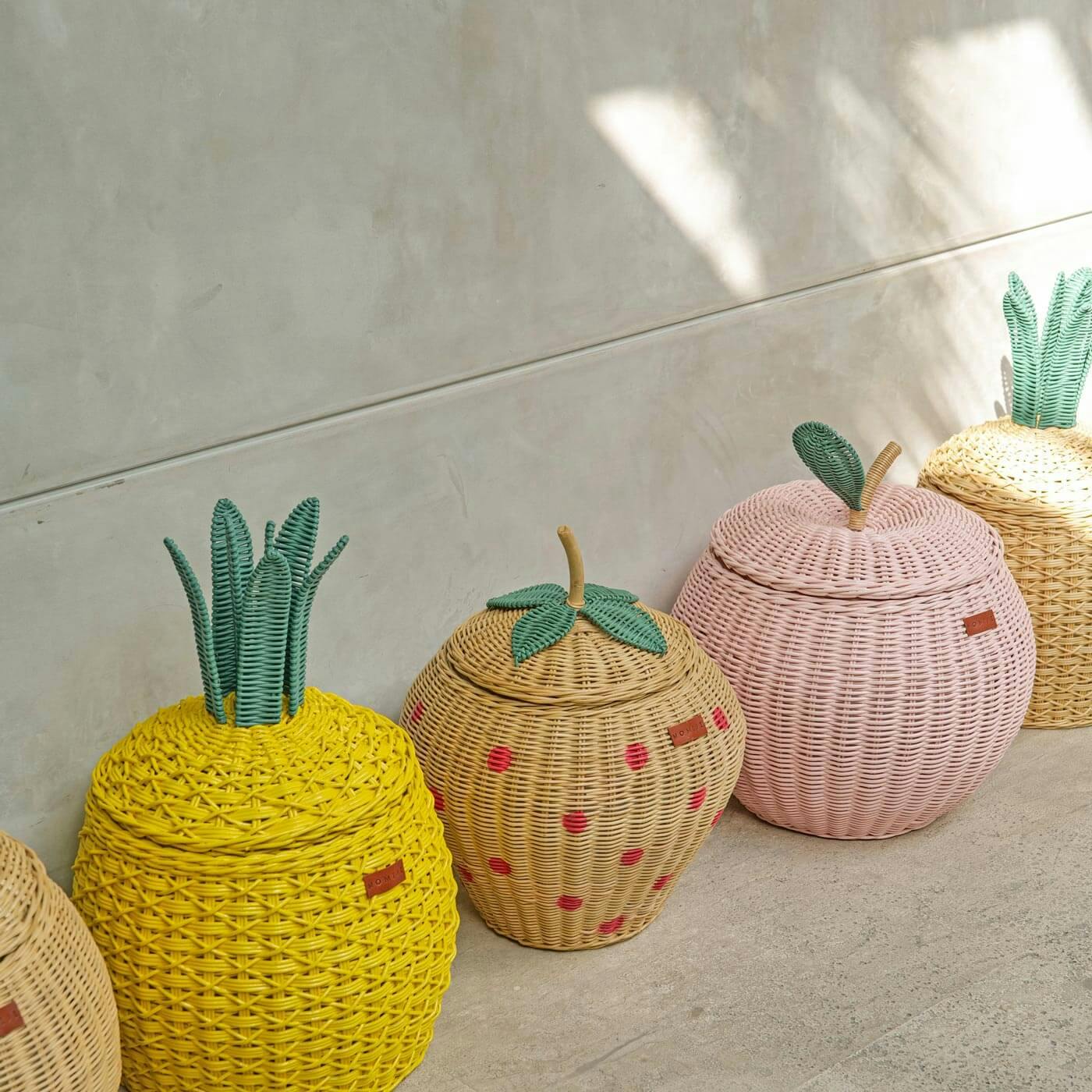 Strawberry Wicker Rattan Basket