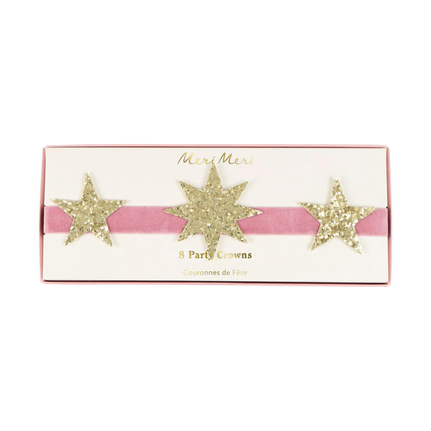 Celestial Glitter Star Party Crowns