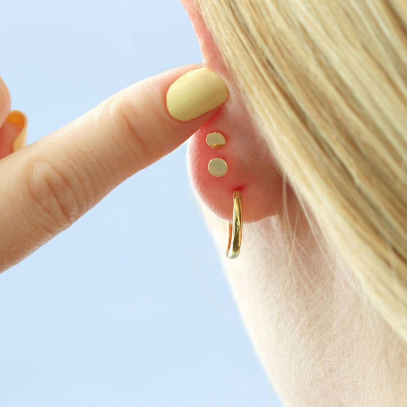 Star Titanium Flat Back Stud Earring