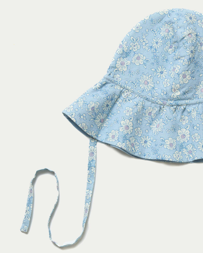 Bonnie Hat Cap - Tonal Floral Blue