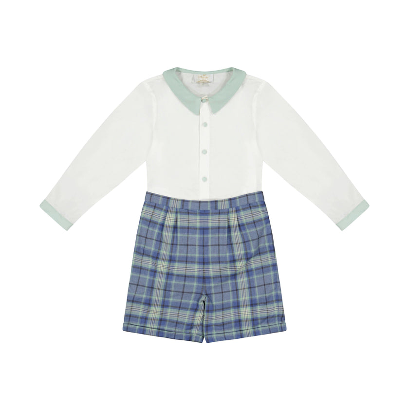 William Blue Tartan Dressy Set