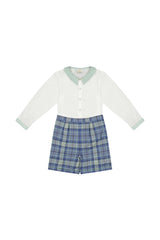 William Blue Tartan Dressy Set