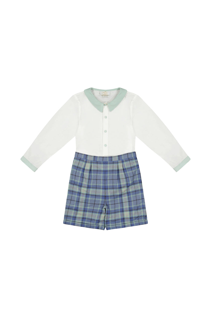 William Blue Tartan Dressy Set