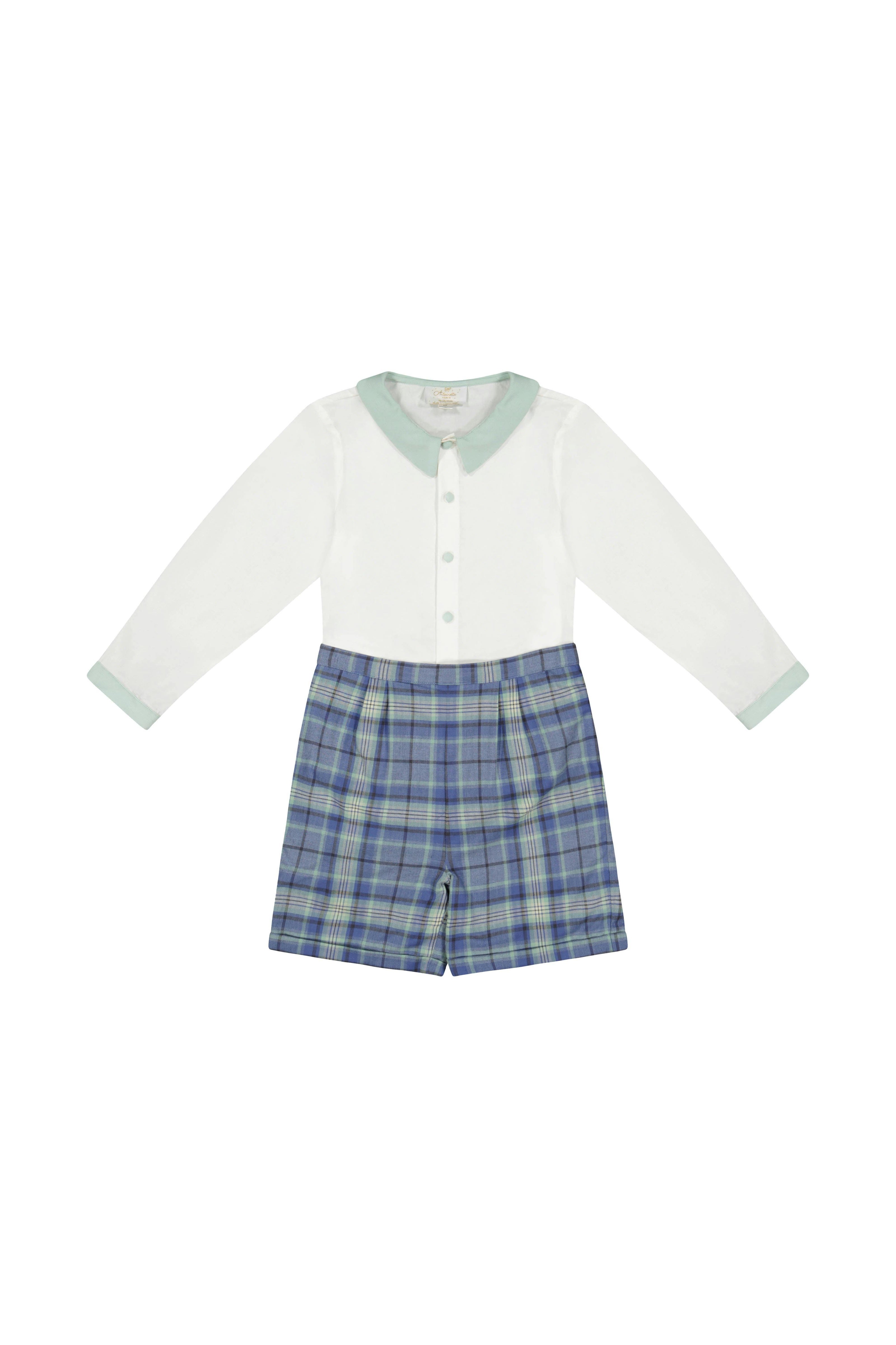 William Blue Tartan Dressy Set