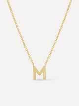 Gold Initial Necklace - Letter Necklace
